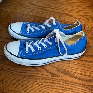 Blue Low Top Converse - Women’s Size 10